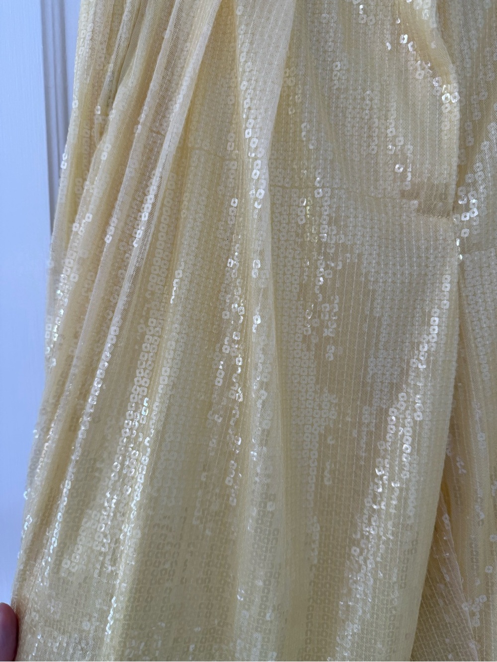 New Staud Luisa Sequin Pants in Sunray Butter Yellow in Size 8 - Picture 12 of 13